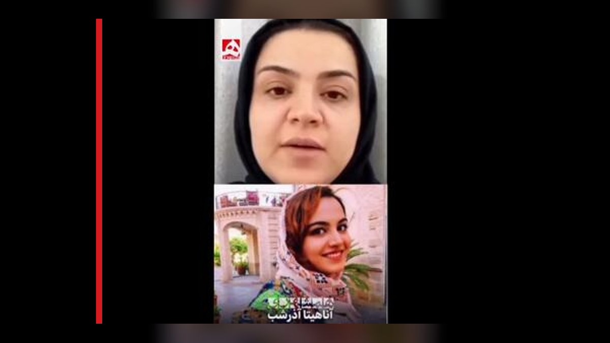 نمای پیام ویدئویی آناهیتا آذرشب در کنار عکسی که همراه شایعه مرگ او منتشر شده بود